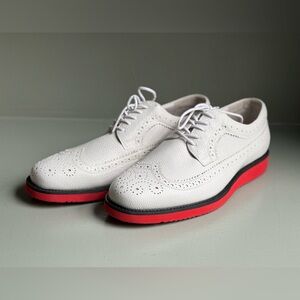 Marc Nolan | Men's Alexander White Leather Longwing Sneakers | NWOT